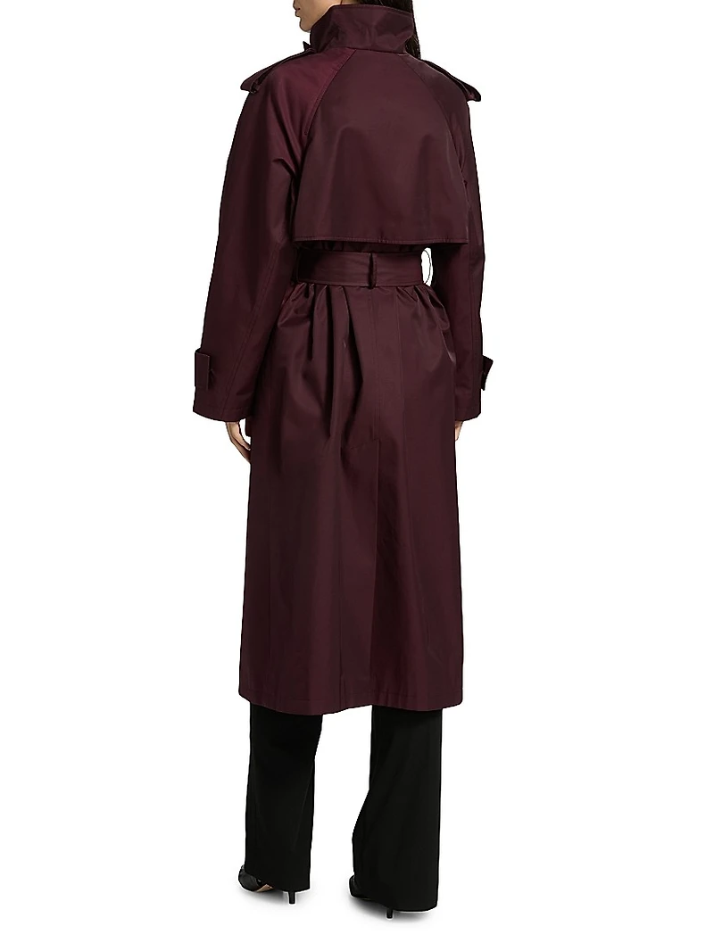 Cotton-Blend Poplin Trench Coat