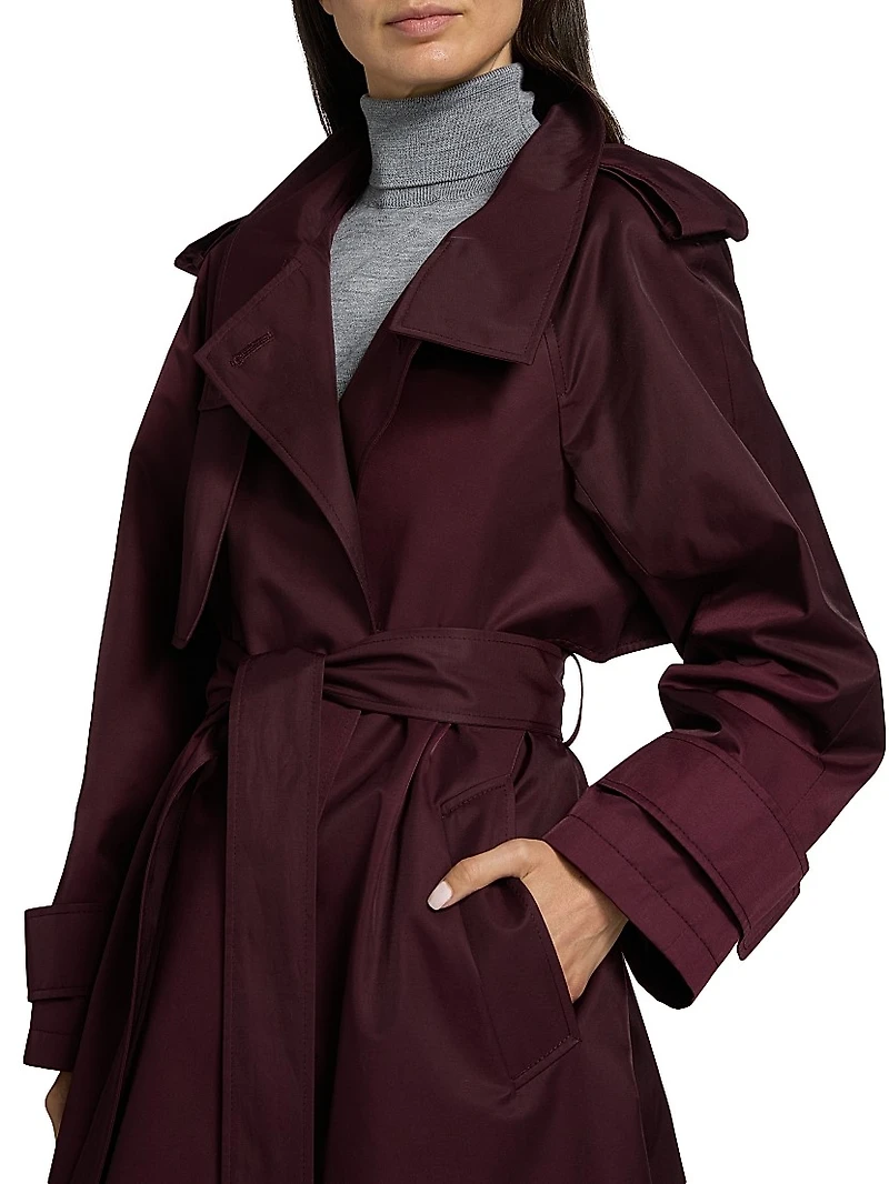 Cotton-Blend Poplin Trench Coat