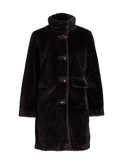 Faux-Fur Long Coat
