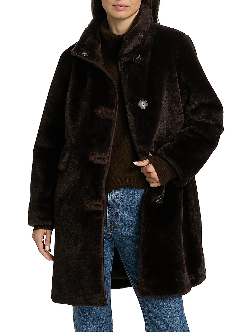 Faux-Fur Long Coat