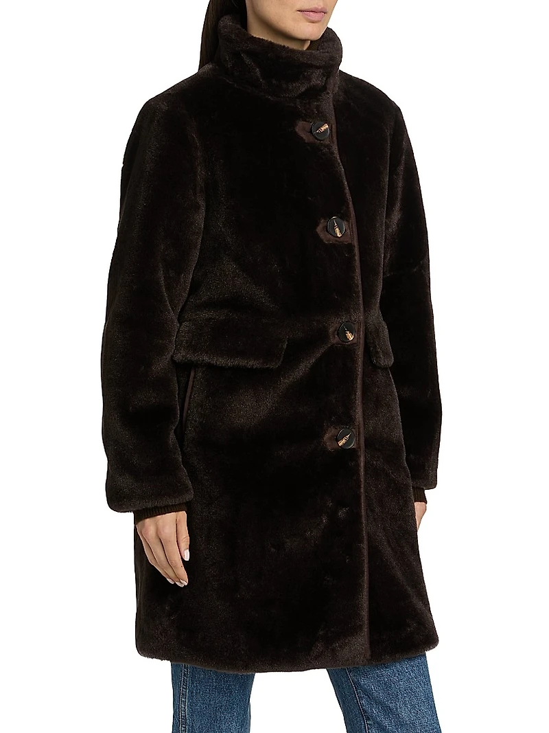 Faux-Fur Long Coat