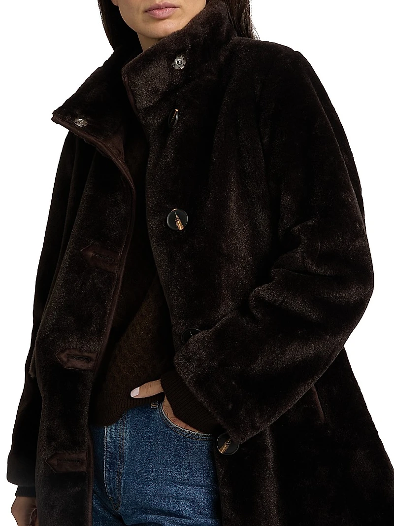 Faux-Fur Long Coat