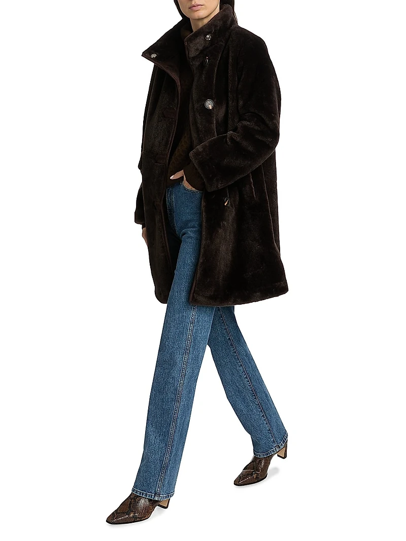 Faux-Fur Long Coat
