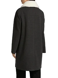 Faux-Fur Collar Car Coat