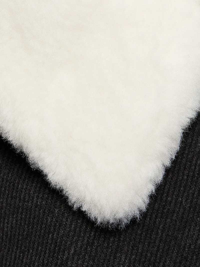 Faux-Fur Collar Car Coat