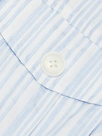 Clynton Pintuck Stripe Shirting Minidress