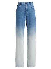 Faye Ombré High-Rise Wide-Leg Jeans