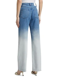 Faye Ombré High-Rise Wide-Leg Jeans