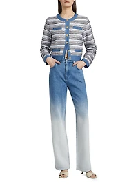 Faye Ombré High-Rise Wide-Leg Jeans