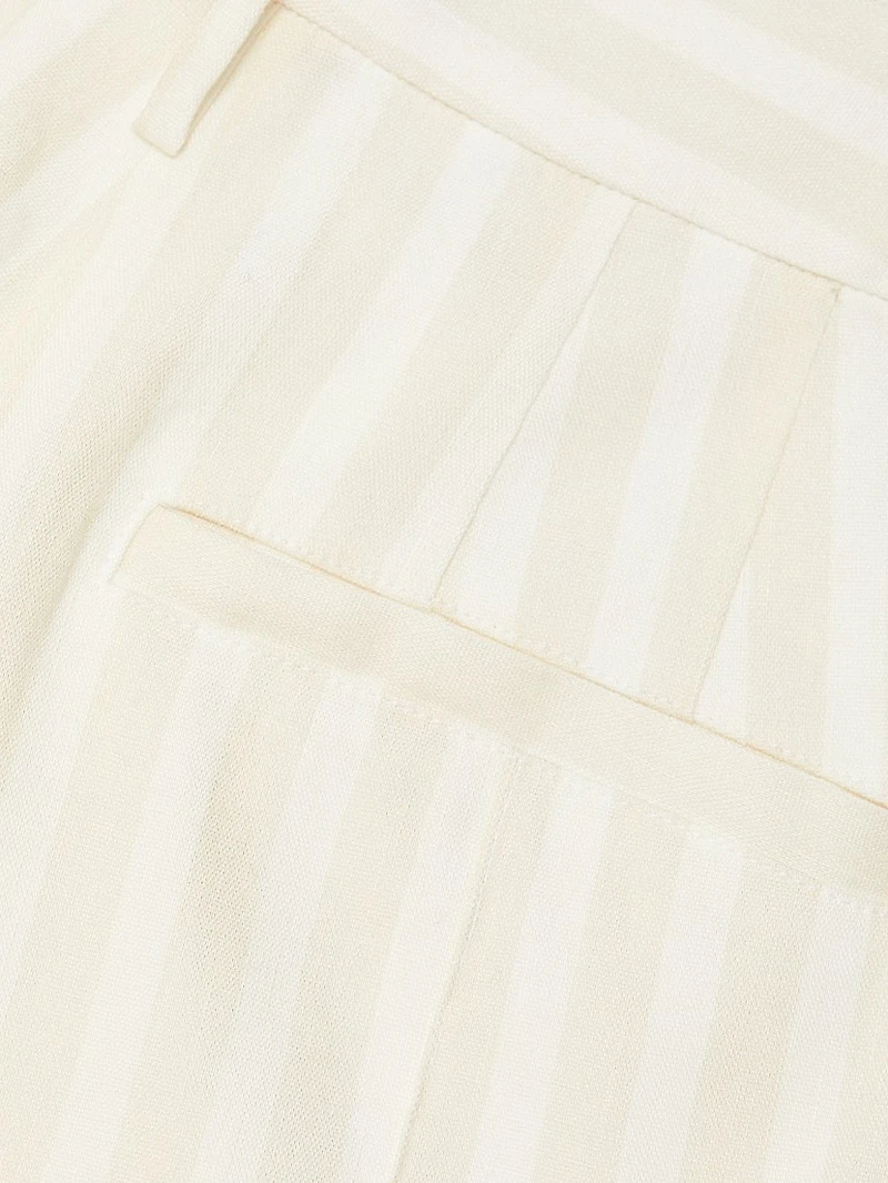 Freja Striped Stretch Linen Shorts