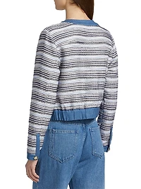 Elain Denim Trim Tweed Jacket