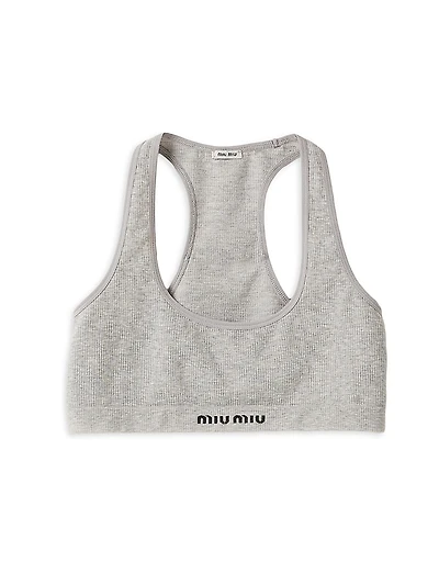 Seamless Mélange Racerback Crop Top