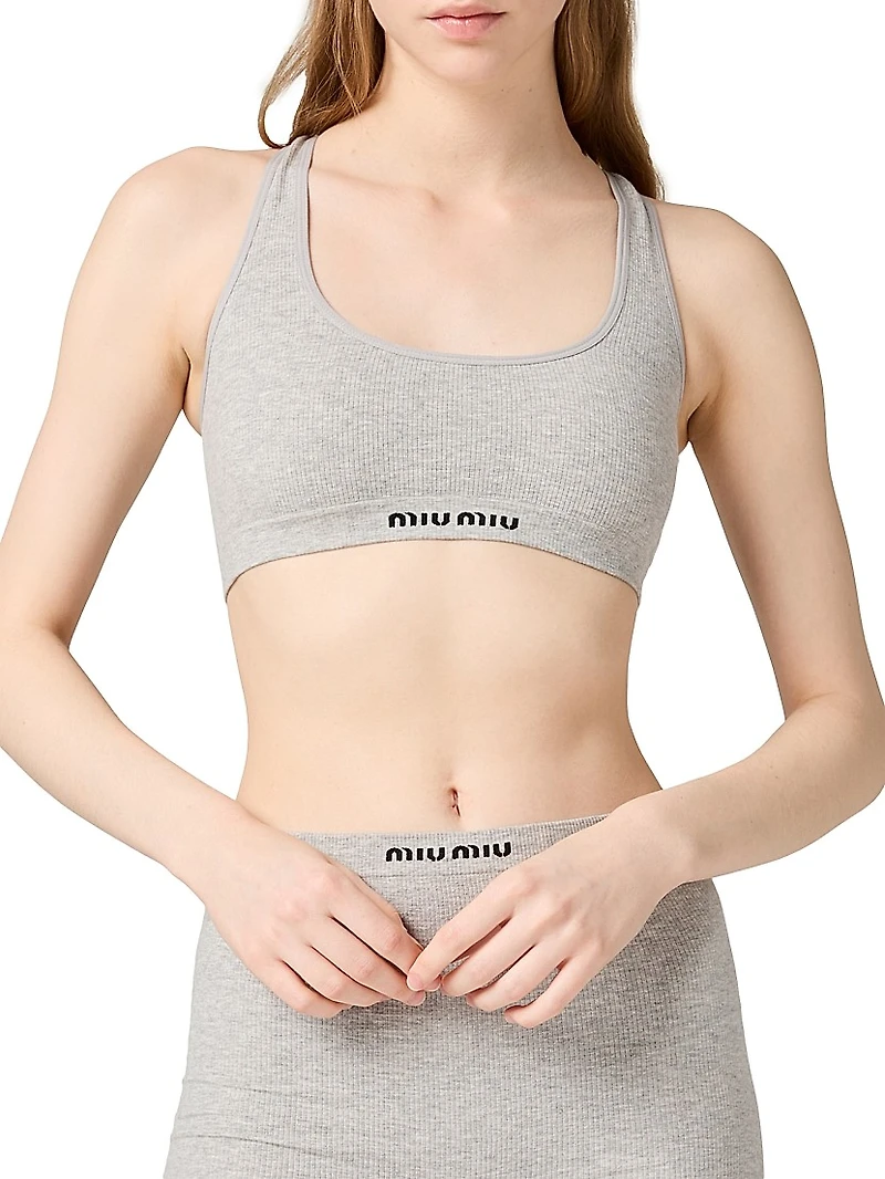 Seamless Mélange Racerback Crop Top