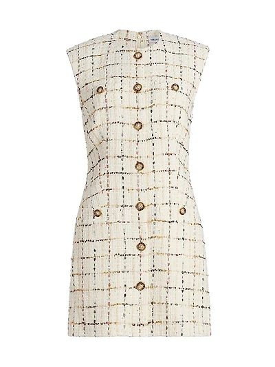 Tamara Grid Tweed Minidress