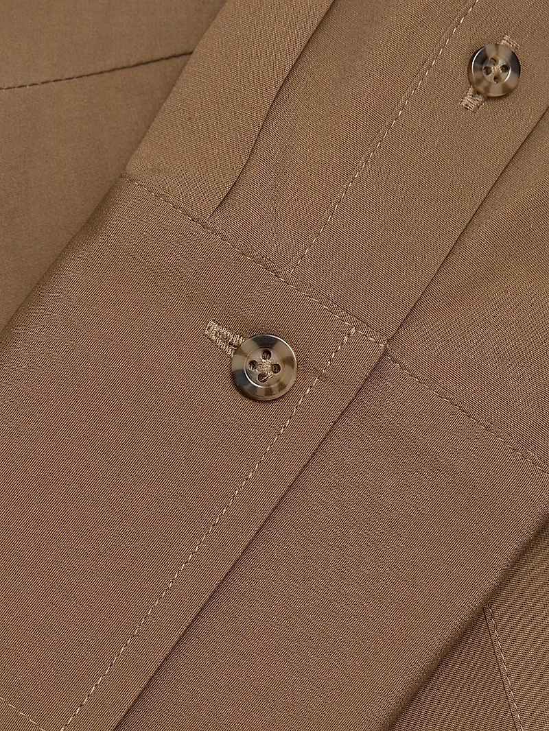 Honora Stretch Cotton Midi-Shirtdress