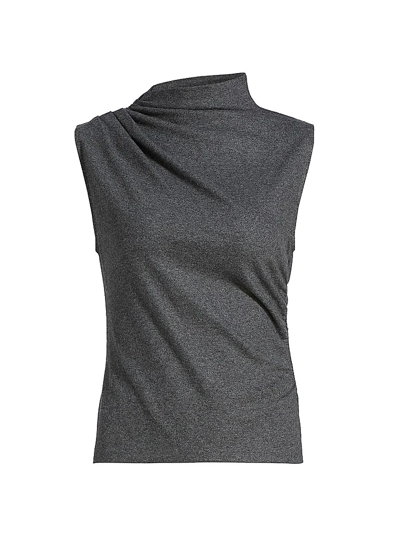 Mylie Stretch-Wool-Blend Sleeveless Top