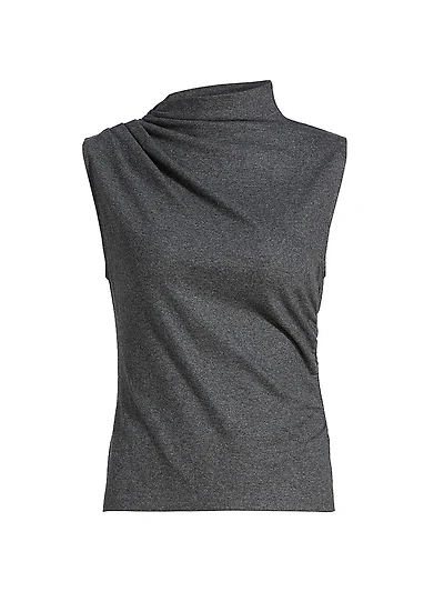 Mylie Stretch-Wool-Blend Sleeveless Top