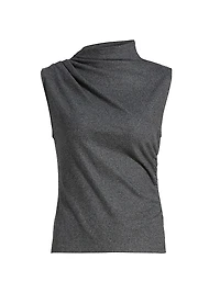 Mylie Stretch-Wool-Blend Sleeveless Top