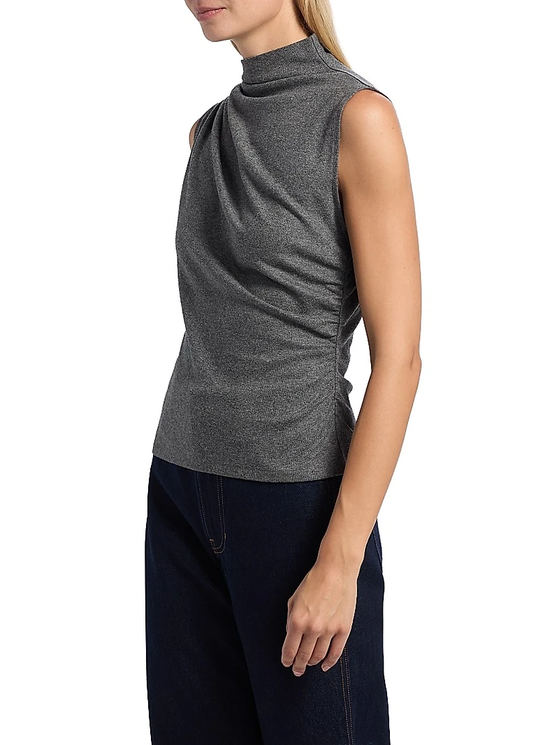 Mylie Stretch-Wool-Blend Sleeveless Top