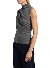 Mylie Stretch-Wool-Blend Sleeveless Top