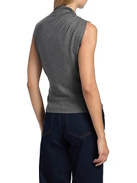 Mylie Stretch-Wool-Blend Sleeveless Top