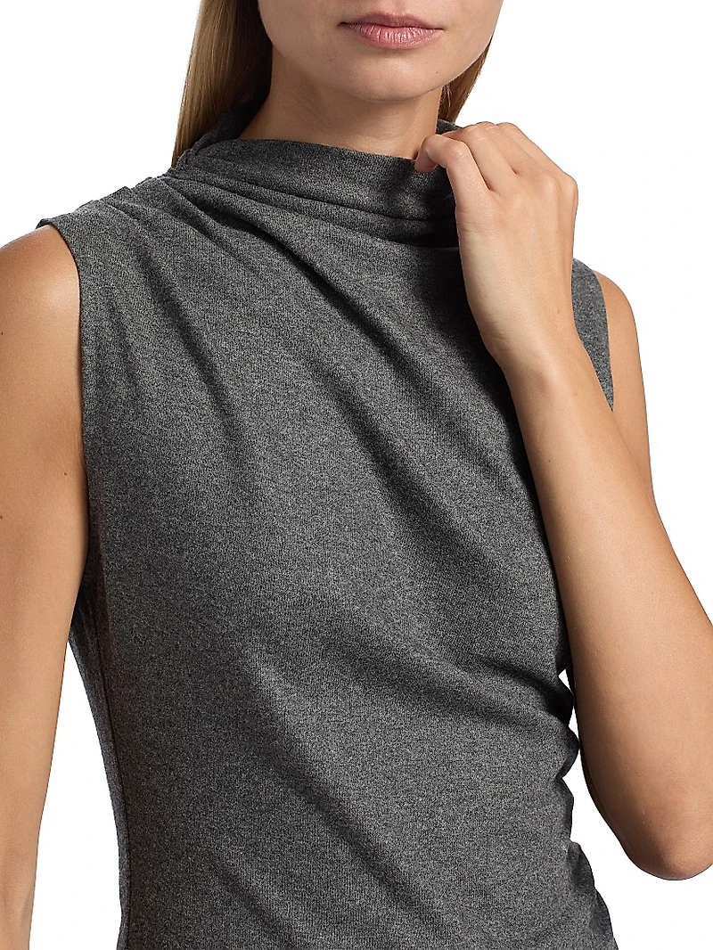 Mylie Stretch-Wool-Blend Sleeveless Top