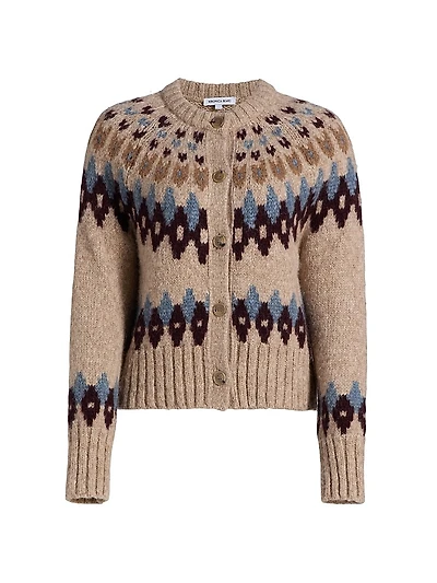 Christina Fair Isle-Inspired Alpaca-Blend Cardigan