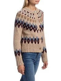 Christina Fair Isle-Inspired Alpaca-Blend Cardigan