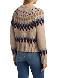 Christina Fair Isle-Inspired Alpaca-Blend Cardigan