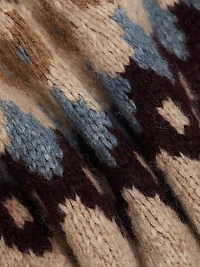Christina Fair Isle-Inspired Alpaca-Blend Cardigan