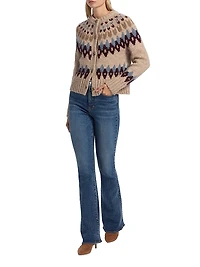 Christina Fair Isle-Inspired Alpaca-Blend Cardigan