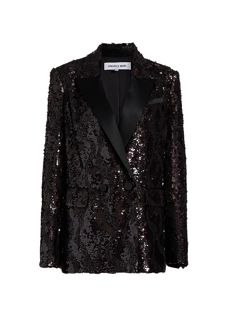Sevyn Sequined Double-Breasted Jacket