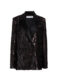 Sevyn Sequined Double-Breasted Jacket