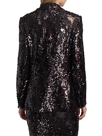 Sevyn Sequined Double-Breasted Jacket