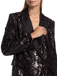 Sevyn Sequined Double-Breasted Jacket