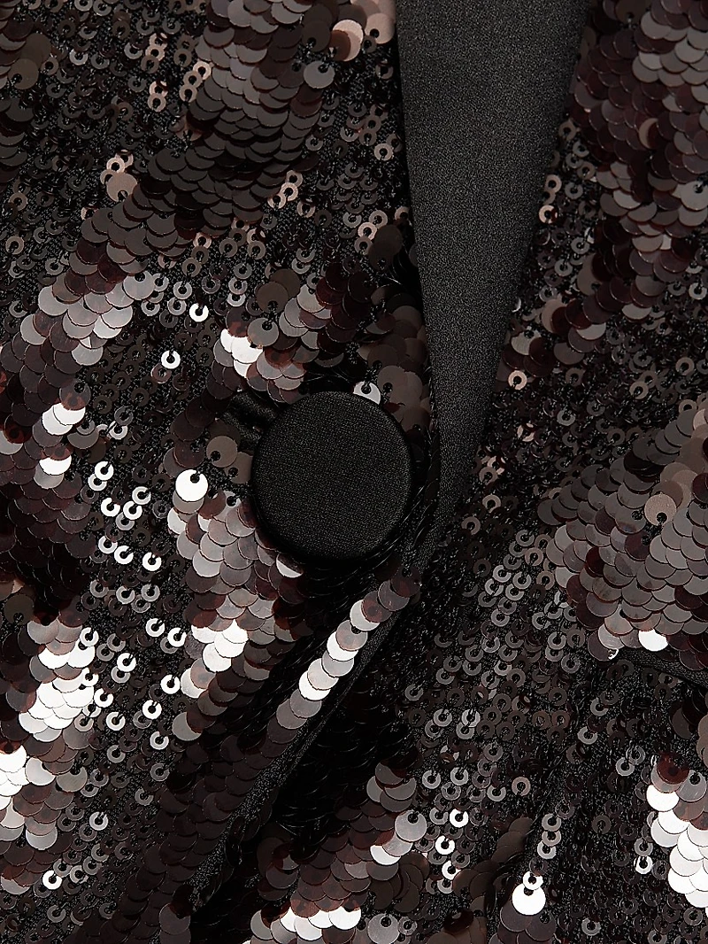 Sevyn Sequined Double-Breasted Jacket
