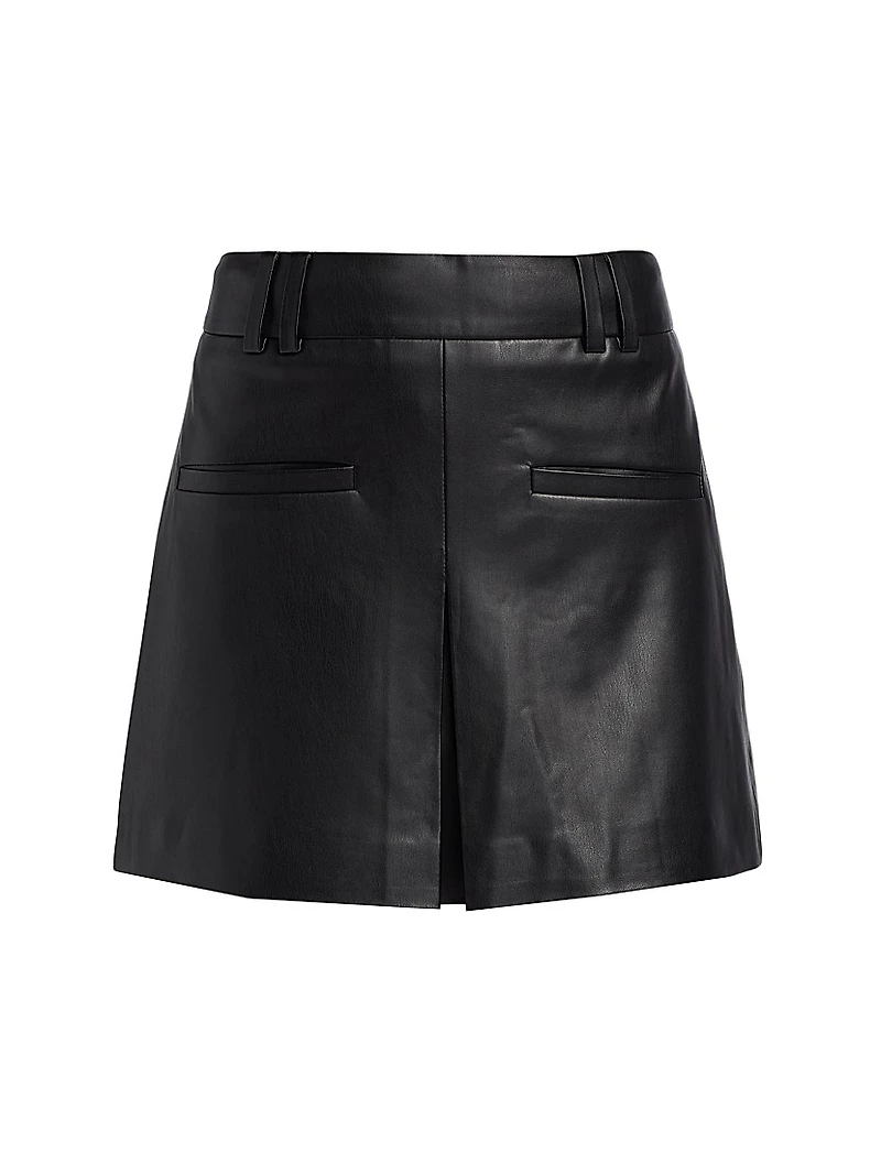 Pavaline Faux-Leather Miniskirt