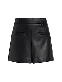 Pavaline Faux-Leather Miniskirt