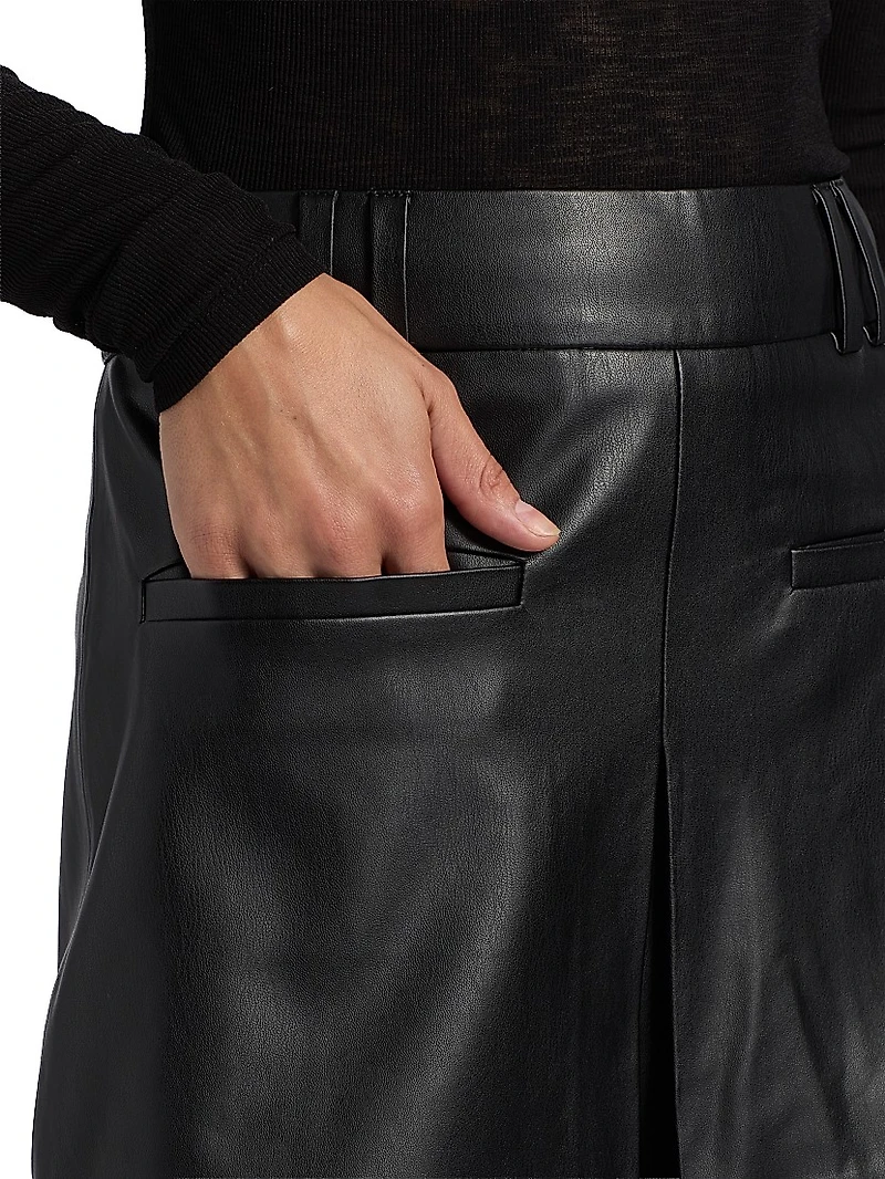 Pavaline Faux-Leather Miniskirt