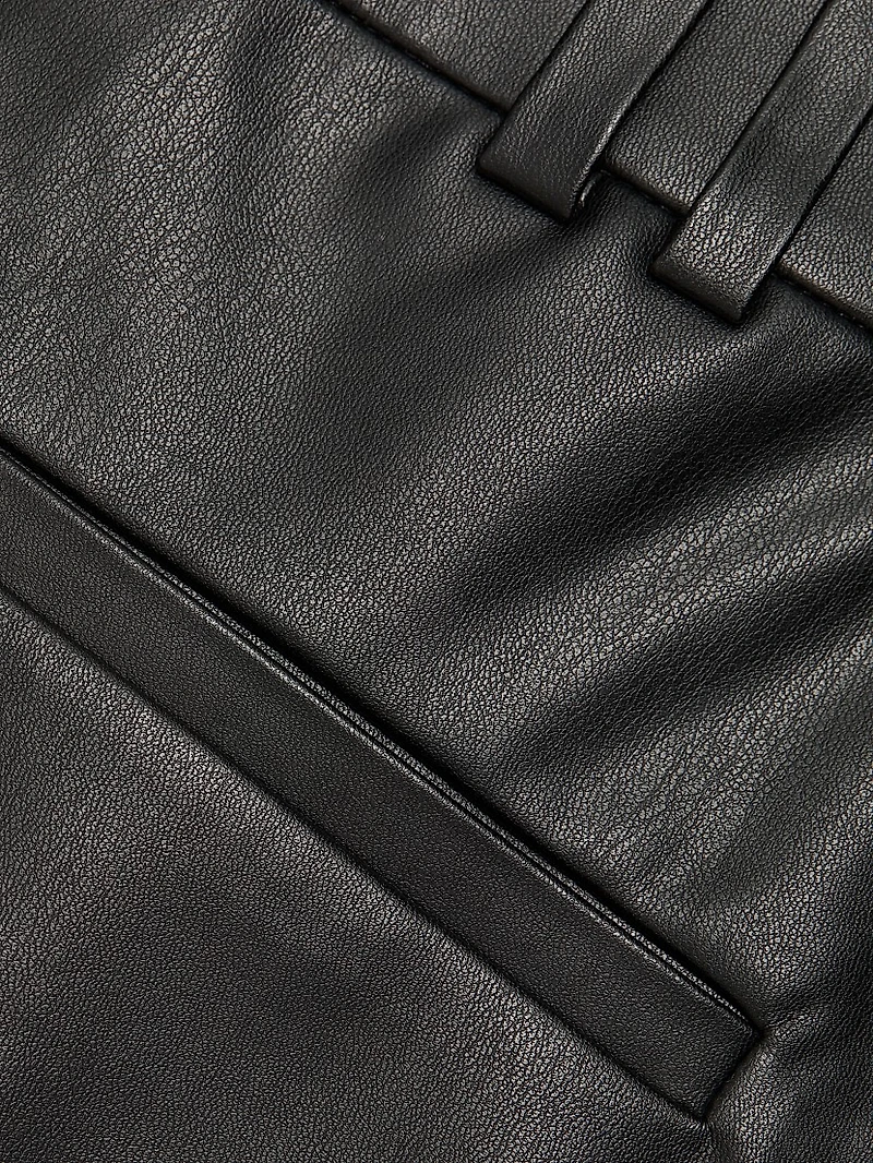 Pavaline Faux-Leather Miniskirt