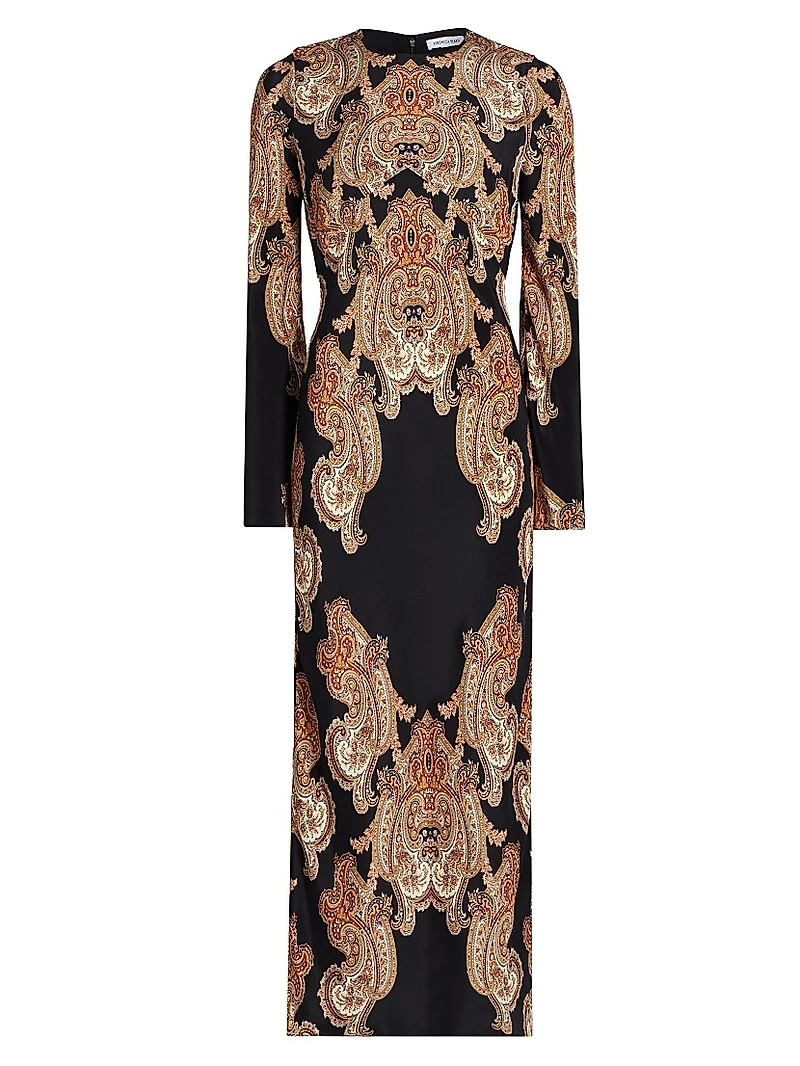 Lupita Printed Silk-Blend Maxi Dress