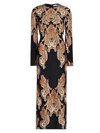 Lupita Printed Silk-Blend Maxi Dress
