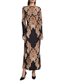 Lupita Printed Silk-Blend Maxi Dress
