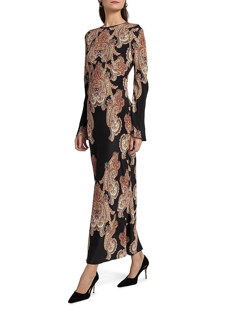 Lupita Printed Silk-Blend Maxi Dress