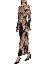 Lupita Printed Silk-Blend Maxi Dress