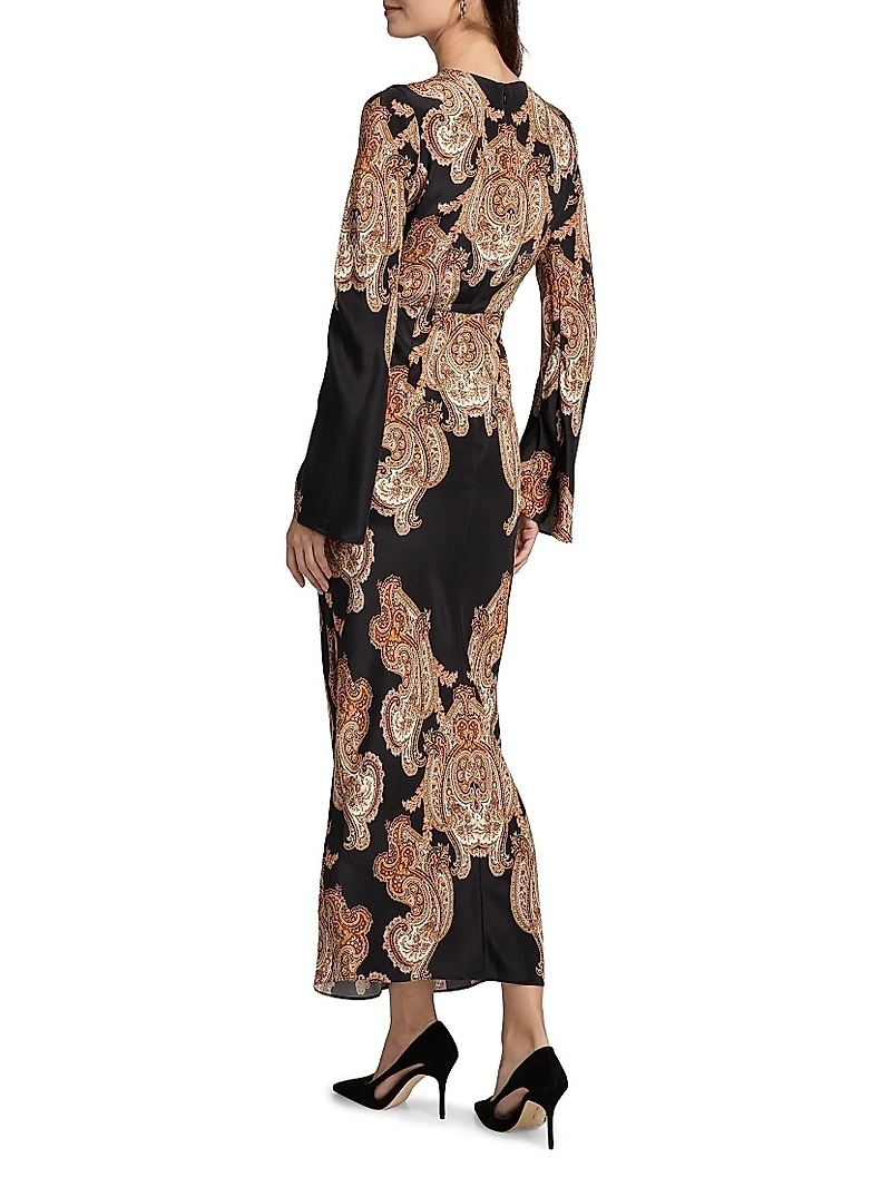 Lupita Printed Silk-Blend Maxi Dress