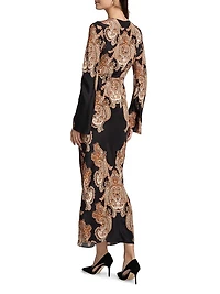Lupita Printed Silk-Blend Maxi Dress