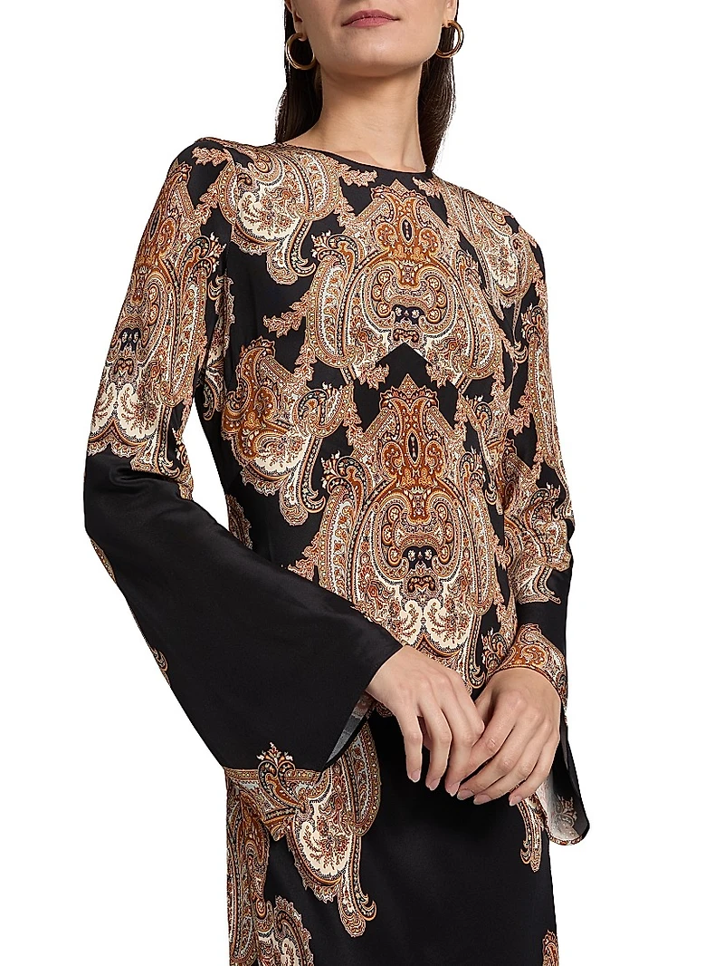 Lupita Printed Silk-Blend Maxi Dress