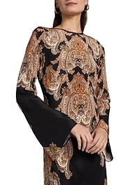 Lupita Printed Silk-Blend Maxi Dress