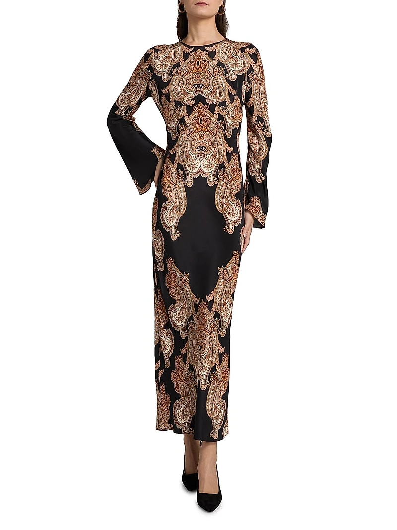 Lupita Printed Silk-Blend Maxi Dress